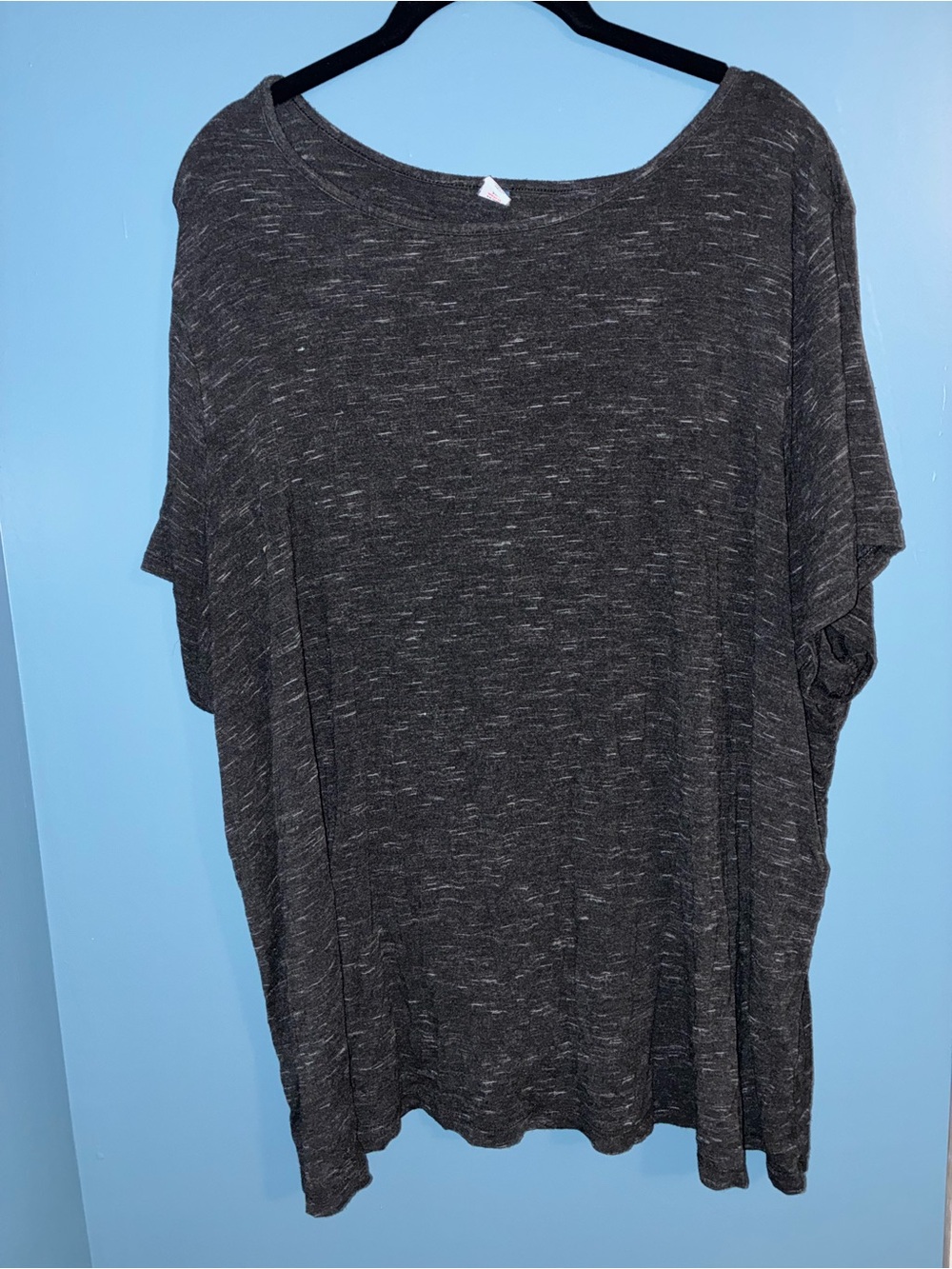 Old Navy Dark Gray Heather Scoop Neck Short Sleeve Tee